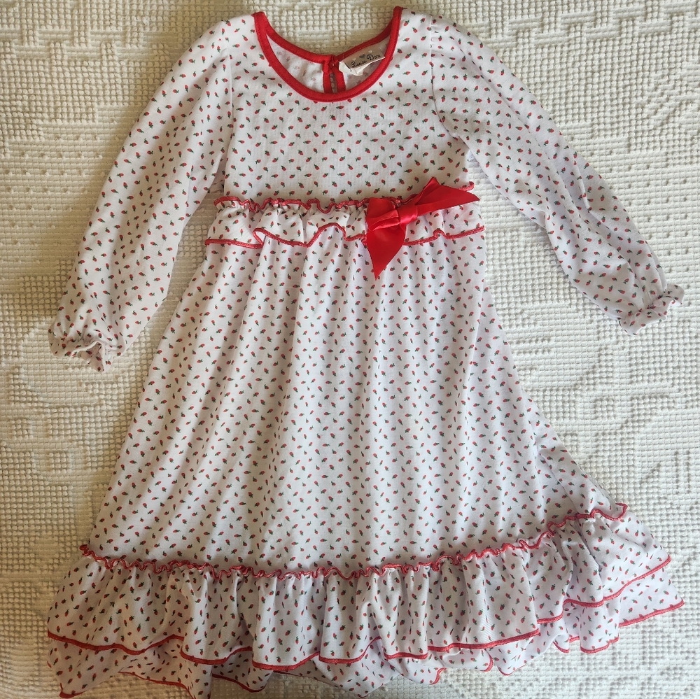 Laura Dare Red Rosebud Print Nightgown | 5